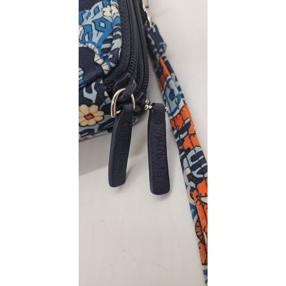 Vera Bradley Smartphone Wristlet Wallet Billfold (Marrakesh) Blue Orange Paisley - Picture 4 of 7